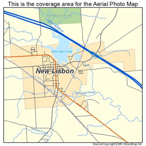 Aerial Photography Map of New Lisbon, WI Wisconsin