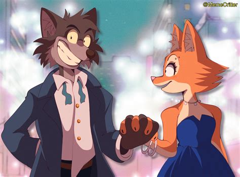 Mr. Wolf & Diane Foxington redraw but it’s a 90’s Anime (Art by Me ...