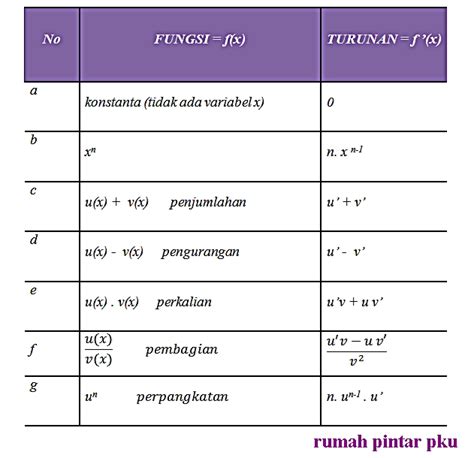 Turunan Fungsi Aljabar Pengertian Rumus Contoh Soal Dan Pembahasan - Riset