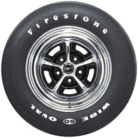 Tire - F60 x 15 - Raised White Letters - Firestone Wide Oval | Mustang Depot