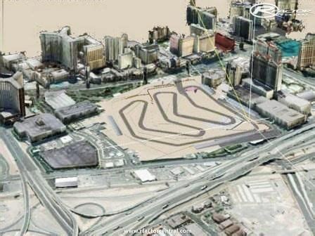 The circuit in the Caesars Palace Hotel in Las Vegas used for a Formula One Grand Prix in 1981 ...