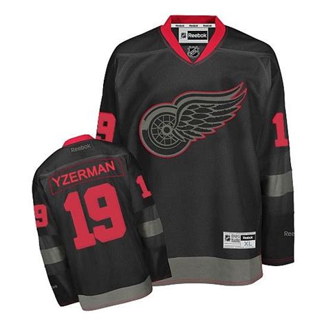 NHL Steve Yzerman Detroit Red Wings Authentic Reebok Jersey - Black Ice