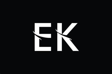 EK Monogram Logo Design By Vectorseller | TheHungryJPEG