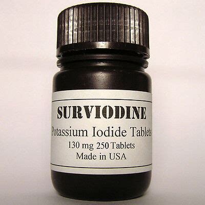 Potassium Iodide 250 Tablets Iodine Pills 130mg Exp 2027 Nuclear Radiation Block 661799444170 | eBay