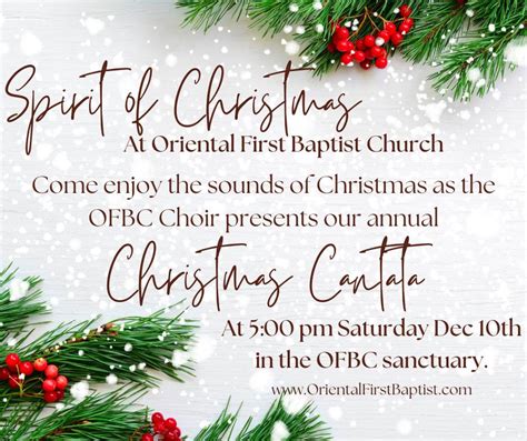 OFBC Choir Christmas Cantata - Oriental First Baptist Church