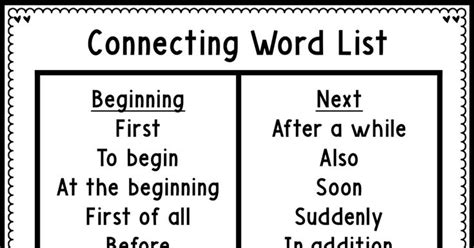 connecting word list.pdf | Connecting words, Words, Word list