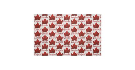 Canada Fabric Canada Flag Fabric Custom Fabric | Zazzle