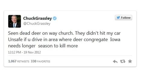 Chuck Grassley’s Twitter feed is very funny | Politican’s tweets