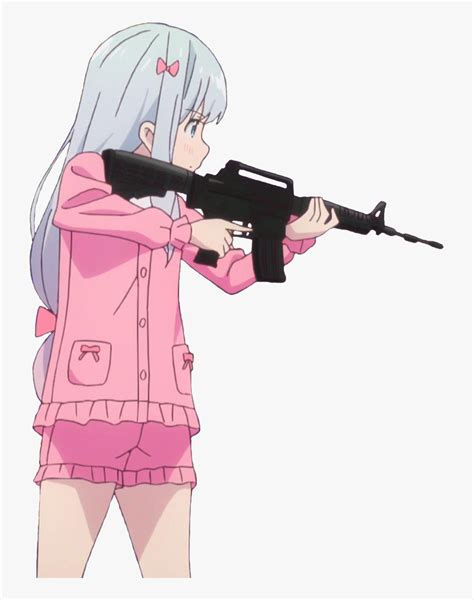 Anime Girl Holding Gun Meme