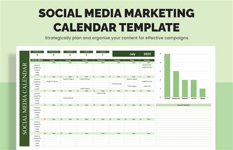 Sample Social Media Marketing Calendar Template Design