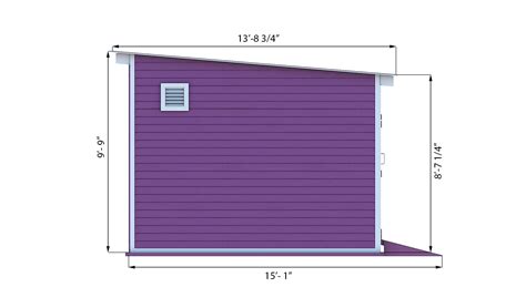 12x16 Lean-to Storage Shed Plan - Shedplans.org