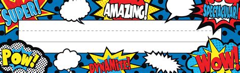 Superhero Flat Name Plates - TCR5588 | Teacher Created Resources