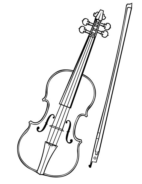 Violin Coloring Page - Handipoints