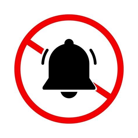 Silent mode icon on the bell. Notification OFF sign. Silence. Vector ...