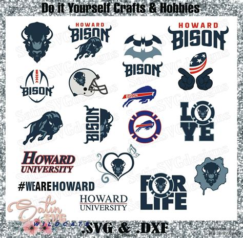 Howard University Bison Football Custom HBCU Designs. SVG Files, Cricut ...