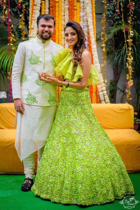 Blogger Bride in Glamorous Lime Green Lehenga