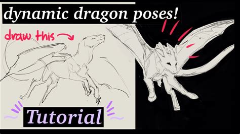 Dynamic Dragon Poses Tutorial! (intermediate) | How to Draw Your Dragon ...