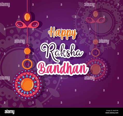 happy raksha bandhan poster indian religious festival design vector illustration Stock Vector ...