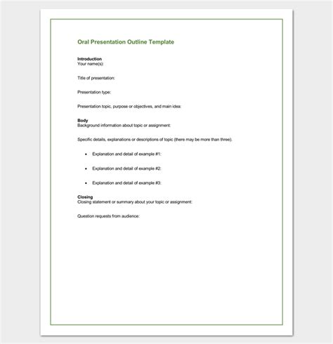 Presentation Outline Template - 19+ Formats for PPT, Word & PDF