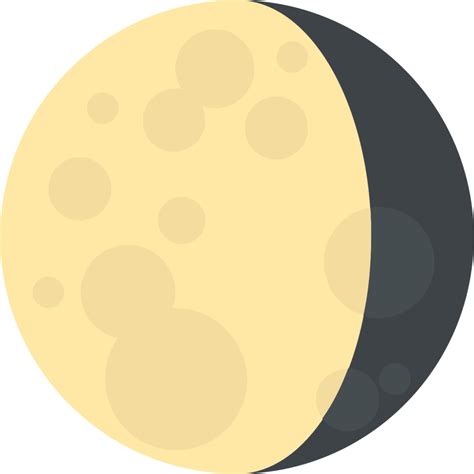 "waning gibbous moon symbol" Emoji - Download for free – Iconduck