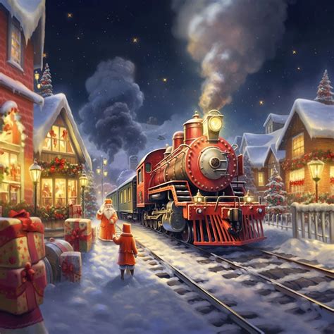 Solve christmas train jigsaw puzzle online with 121 pieces