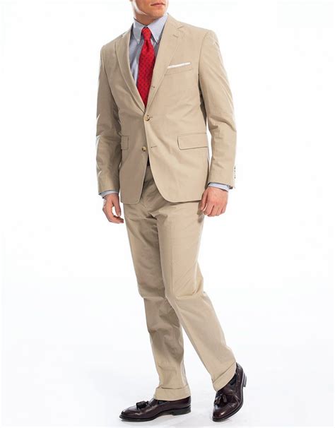 Tan Poplin Suit | Men's Suits - Men's Dress Clothes - J. Press | Mens dress outfits, Well ...