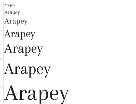 Free font "Arapey" by Eduardo Tunni