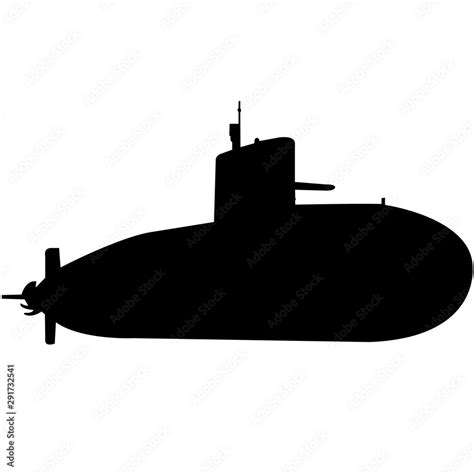 Submarine Silhouette Vector Stock Vector | Adobe Stock