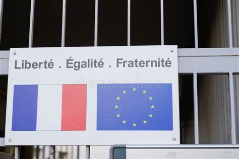 Liberte Egalite Fraternite Sign Logo Flag Europe and France Republic ...