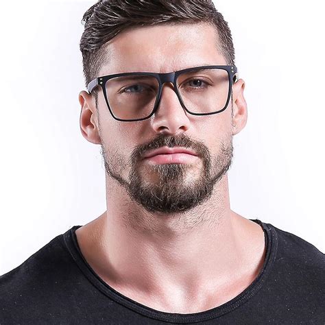 Oversized Square Frame Eyeglasses For Men - SunglassesCraft