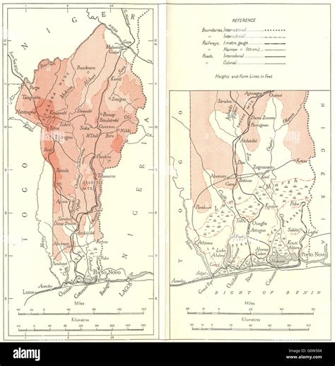 Dahomey map hi-res stock photography and images - Alamy