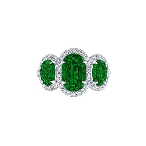 Oval Cut Emerald Halo Ring – SES Creations