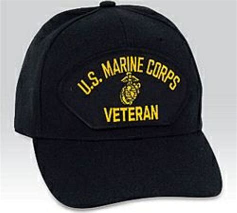 US Marine Corps Veteran Insignia Black Ball Cap | Liberty Victory