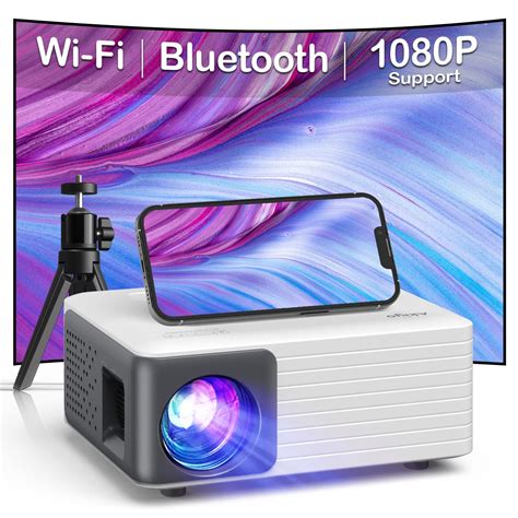 Mini Projector with WiFi and Bluetooth, 1080P Supported iPhone ...