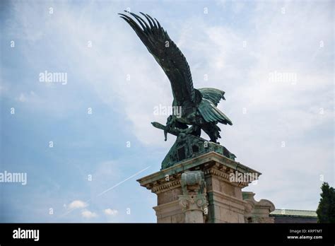 Turul bird statue, Budapest Stock Photo - Alamy