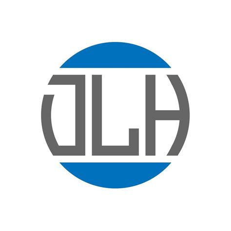 DLH letter logo design on white background. DLH creative initials circle logo concept. DLH ...