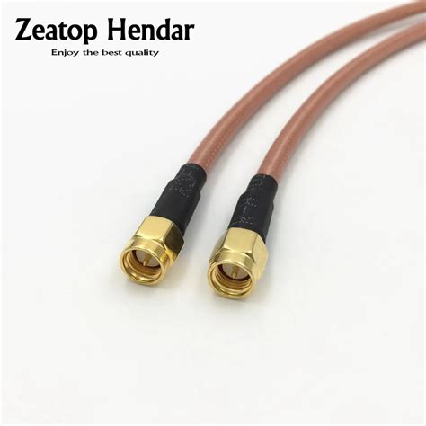 1Pcs RG142 Low Loss Cable SMA Male Plug to SMA Male Straight Jack RF Crimp Coax Pigtail Switch ...