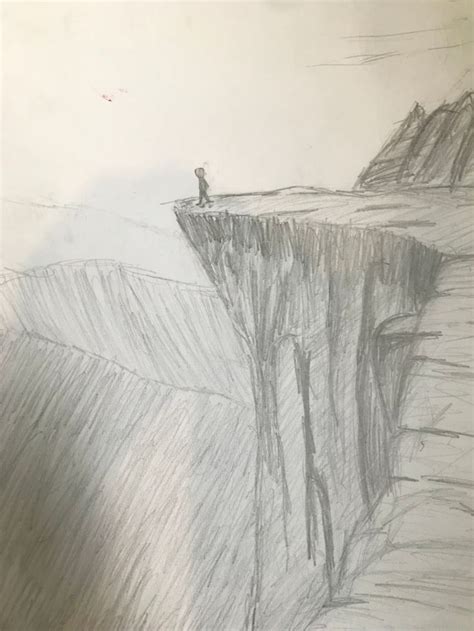 Simple Cliff Sketch | Montanha desenho, Desenhos natureza, Desenho tradicional de tatuagem