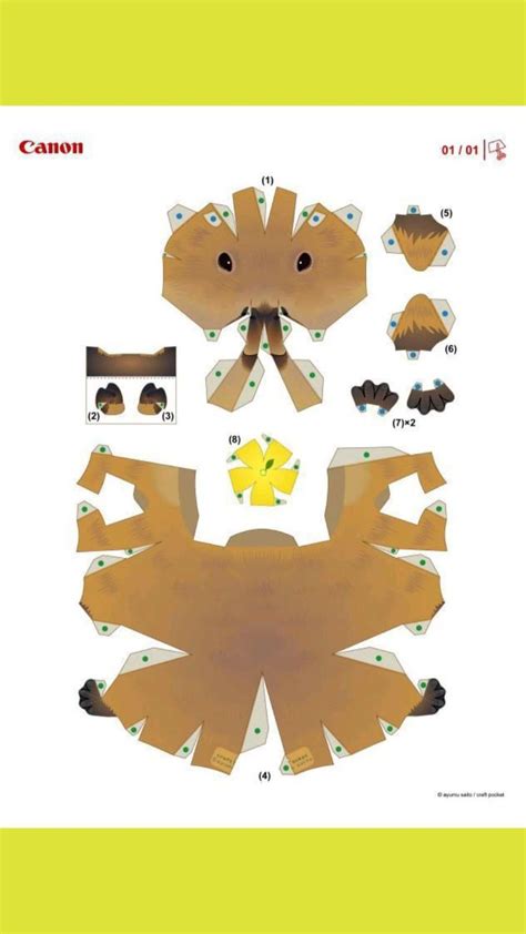 build a capybara with me | Paper doll template, Paper crafts, Paper animals