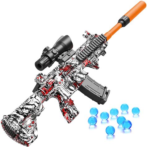 Buy M416 Electric Gel Blaster Toy w/40000 Eco-Friendly Gel Balls Bullets, Auto-Manual Splatter ...