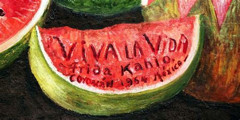 Frida Kahlo Viva La Vida Naturaleza Muerta Cuadro Tipo Oleo - $ 900.00 en Mercado Libre