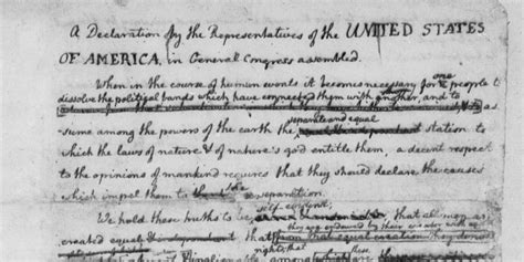 The Declaration of Independence -- Draft Copy (U.S. National Park Service)