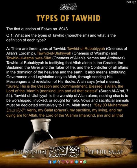 Types of Tawhid | Page 1 Quran Verses, Quran Quotes, Islamic Quotes, Allah Names, The Giver ...