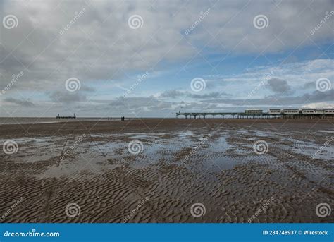 Cleveleys Beach Sunset Fylde Coast Lancashire UK. Stock Image - Image ...