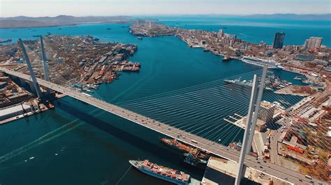 Aerial View of The Golden Bridge in Vladivostok, Russia 2007905 Stock ...