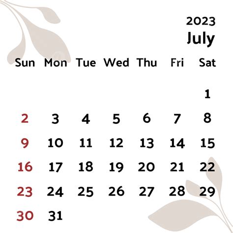 July Calendar White Transparent, Aesthetic July Calendar, Calendar, July Calendar, 2023 Calendar ...