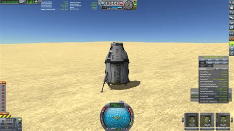 My new favorite reentry capsule (ignore the missing landing leg) : KerbalSpaceProgram