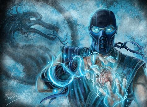 Mortal Kombat Sub-Zero painting, Mortal Kombat, artwork, video games HD ...