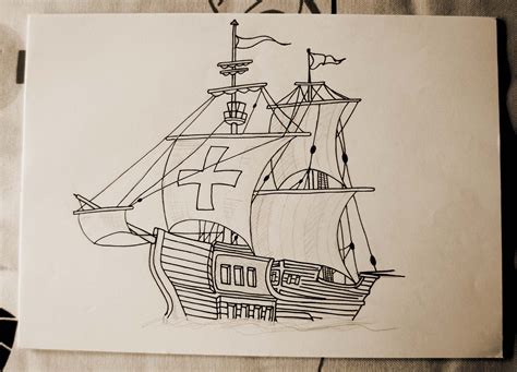 Caravel Drawing at GetDrawings | Free download