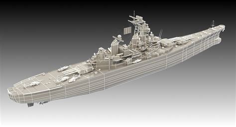 Uss iowa bb-61 3D model - TurboSquid 1313791